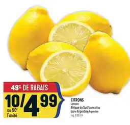 Marché Adonis CITRONS | LEMONS offer