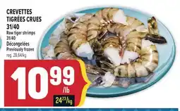 Marché Adonis CREVETTES TIGRÉES CRUES 31/40 | RAW TIGER SHRIMPS 31/40 offer