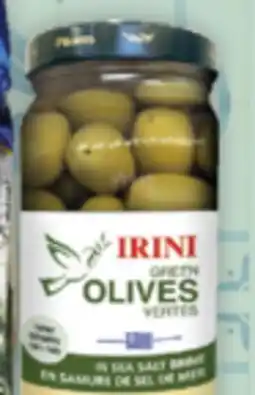 Marché Adonis IRINI OLIVES EN SAUMURE DE SEL DE MER | IRINI OLIVES IN SEA SALT BRINE offer