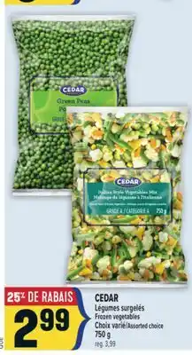 Marché Adonis CEDAR LÉGUMES SURGELÉS | FROZEN VEGETABLES offer