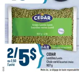 Marché Adonis CEDAR LENTILLES/LENTILS offer
