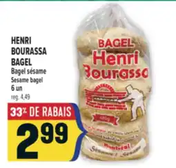 Marché Adonis HENRI BOURASSA BAGEL BAGEL SÉSAME | HENRI BOURASSA BAGEL SESAME BAGEL offer
