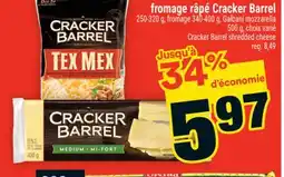 Super C fromage râpé Cracker Barrel | Cracker Barrel shredded cheese offer