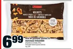 Super C NOIX DE GRENOBLE MOITIÉS ET MORCEAUX IRRÉSISTIBLE | IRRÉSISTIBLE HALVES & PIECES WALNUTS offer