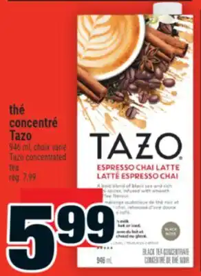 Super C thé concentré Tazo | Tazo concentrated tea offer