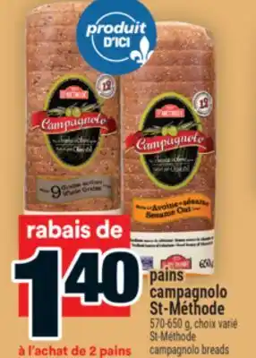 Super C pains campagnolo St‑Méthode | St-Méthode campagnolo breads offer