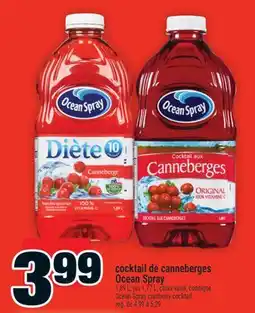 Super C cocktail de canneberges Ocean Spray | Ocean Spray cranberry cocktail offer