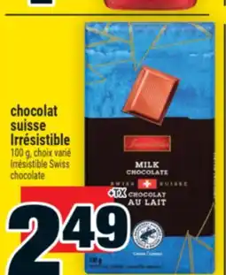 Super C chocolat suisse Irrésistible | Irrésistible Swiss chocolate offer