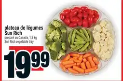 Super C plateau de légumes Sun Rich | Sun Rich vegetable tray offer