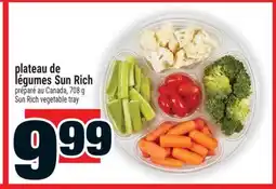 Super C plateau de légumes Sun Rich | Sun Rich vegetable tray offer
