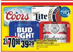 Super C bière Labatt Budweiser, Molson Coors Light offer