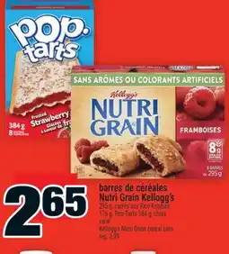 Super C barres de céréales Nutri Grain Kellogg's Kellogg's Nutri Grain cereal bars offer