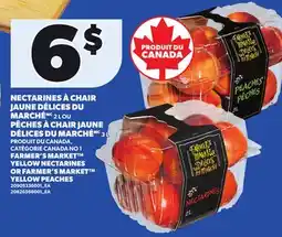 Provigo FARMER'S MARKET YELLOW NECTARINES, 2 L OR FARMER'S MARKET YELLOW PEACHES, 3 L offer