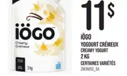 Provigo IÖGO CREAMY YOGURT, 2 kg offer