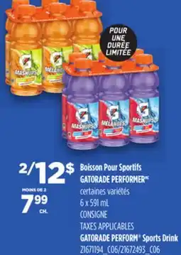 Provigo GATORADE PERFORM SPORTS DRINK, 6 x 591 mL offer