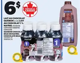 Provigo QUEBON CHOCOLATE MILK, 2 L OR NATREL CHOCOLATE MILK 1%, 6X200 ML offer
