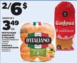 Provigo PETITS PAINS GADOUA ET D'ITALIANO, 6-12 UN offer