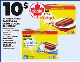 Provigo NO NAME ICE CREAM SANDWICHES OR BARS, 24-30 UN offer