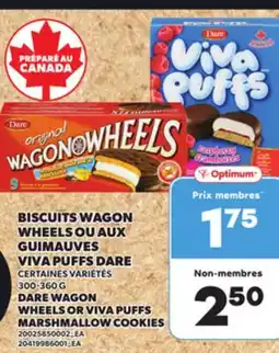 Provigo DARE WAGON WHEELS OR VIVA PUFFS MARSHMALLOW COOKIES, 300-360 G offer