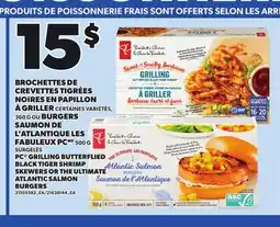 Provigo PC GRILLING BUTTERFLIED BLACK TIGER SHRIMP SKEWERS, 360 G OR THE ULTIMATE ATLANTIC SALMON, 500 G offer