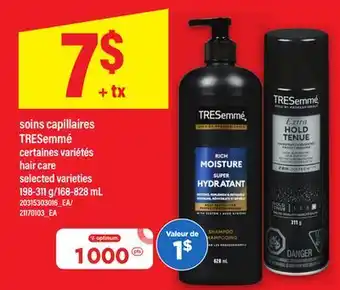 Maxi SOINS CAPILLAIRES TRESEMMÉ | HAIR CARE, 198-311 G/168-828 ML offer