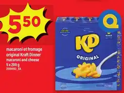Maxi MACARONI ET FROMAGE ORIGINAL KRAFT DINNER | MACARONI AND CHEESE, 5 X 200 G offer