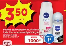 Maxi NETTOYANT POUR LE CORPS, 500 ML, DÉODORANT À BILLE, 50 ML OU ANTISUDORIFIQUE, 51/52 G NIVEA offer