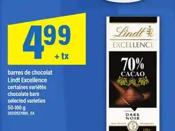 Maxi BARRES DE CHOCOLAT LINDT EXCELLENCE | CHOCOLATE BARS, 50-100 G offer