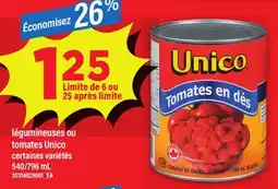 Maxi LÉGUMINEUSES OU TOMATES UNICO, 540/796 ML offer