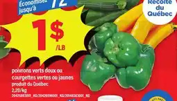 Maxi POIVRONS VERTS DOUX OU COURGETTES VERTES OU JAUNES offer