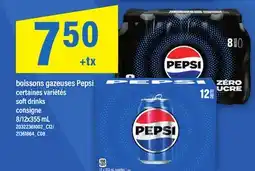 Maxi BOISSONS GAZEUSES PEPSI | SOFT DRINKS, 8/12X355 ML offer