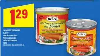 Maxi SAUCISSE VIENNOISE GRACE | VIENNA SAUSAGE, 130 G offer