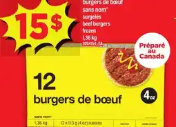Maxi BURGERS DE BŒUF SANS NOM | BEEF BURGERS, 1,36 kg offer