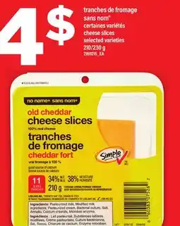 Maxi TRANCHES DE FROMAGE SANS NOM | CHEESE SLICES, 210/230 G offer