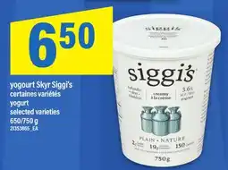 Maxi YOGOURT SKYR SIGGI'S | YOGURT, 650/750 G offer