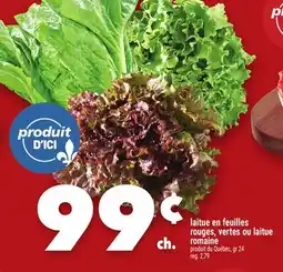 Marche Ami LAITUE EN FEUILLES ROUGES, VERTES OU LAITUE ROMAINE offer