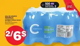 Marches Tradition COMPLIMENTS NATURAL SPRING WATER offer