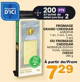 Marches Tradition AGROPUR MONSIEUR GUSTAV CHEESE offer