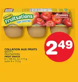 Marches Tradition MOTT'S FRUITSATIONS FRUITSATIONS FRUIT SNACK offer