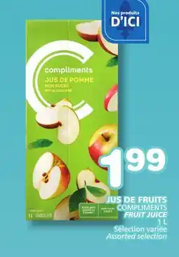 Marches Tradition COMPLIMENTS FRUIT JUICE offer