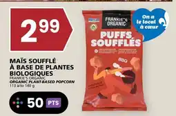Rachelle-Bery Grocery FRANKIE'S ORGANIC ORGANIC PLANT-BASED POPCORN offer