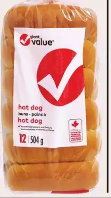 Giant Tiger Giant Value buns offer