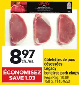 Giant Tiger Legacy boneless pork chops offer