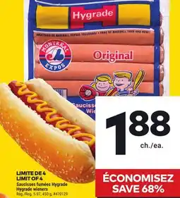 Giant Tiger Hygrade wieners offer