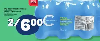 Marché Bonichoix COMPLIMENTS NATURAL SPRING WATER offer