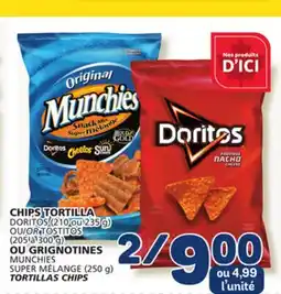 Marché Bonichoix MUNCHIES SUPER MÉLANGE (250 g) TORTILLAS CHIPS offer
