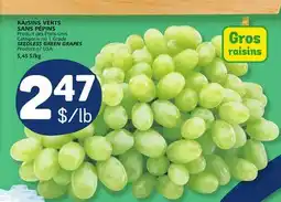 Marché Bonichoix SEEDLESS GREEN GRAPES offer
