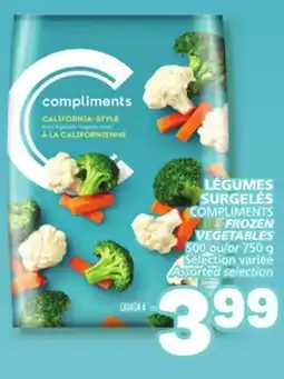 Marché Bonichoix COMPLIMENTS FROZEN FROZEN VEGETABLES offer