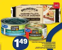 Marché Bonichoix CLOVER LEAF (78 à 170 g) SALMON SALAD, FLAVOURED, WHOLE OR SKIPJACK LIGHT TUNA OR SARDINE FILLETS offer