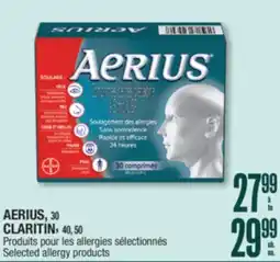 Jean Coutu AERIUS, CLARITIN Selected allergy products offer